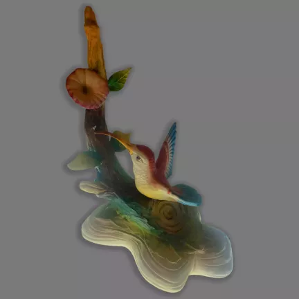 figura porcelana nuevo buen retiro colibri 16 02