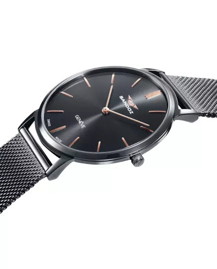 Reloj Sandoz colección Classic extraplano acero pavonado 81445-17&D