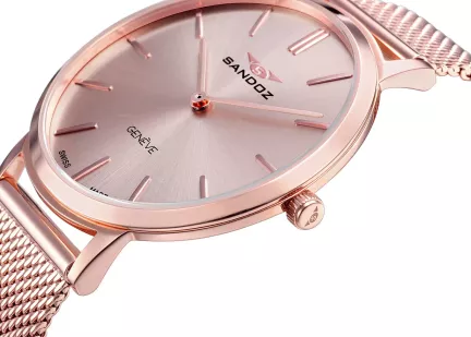Reloj de acero chapado Sandoz mujer 81350-97 D