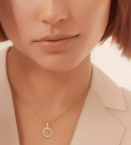 colgante oro bicolor 18k arbol de la vida