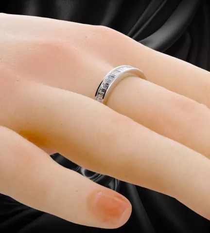 anillo de compromiso oro blanco y diamantes talla baguette 243 EPT AASPS 10