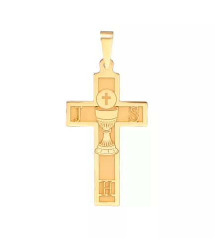 cruz oro amarillo 18ktes primera comunion