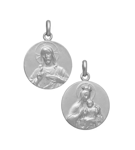 medalla de plata escapulario 20 mm