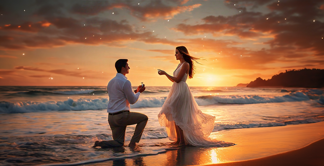 pedida matrimonio en la playa