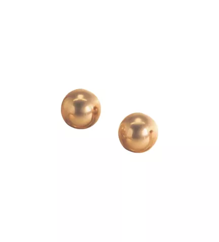 pendientes oro rosa 18k bolas de 5 mm