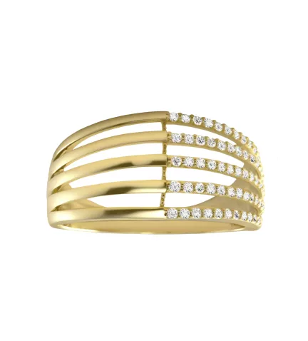 anillo de oro con circonitas