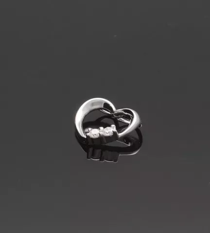 colgante de oro blanco 18k con diamantes