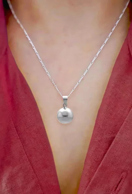 colgante de plata llamador de angeles modelo