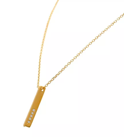 gargantilla de oro 18 ktes angulo de luz foto lateral