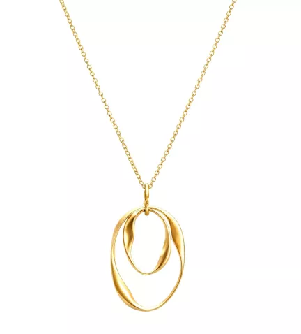 Gargantilla Duo Elipse Sol plata chapada