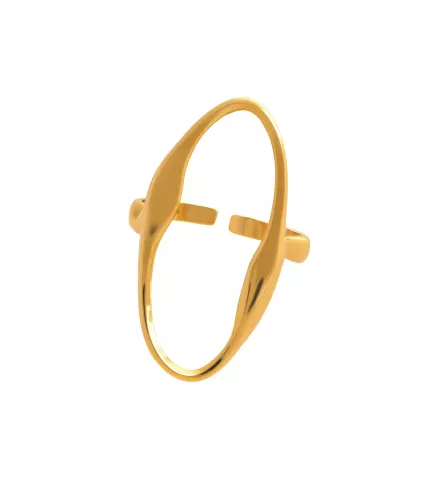 anillo de plata chapada signature dor