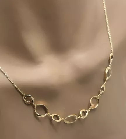 gargantilla de oro amarillo 18 ktes danza del sol maniqui