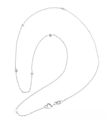 gargantilla de oro blanco con diamantes