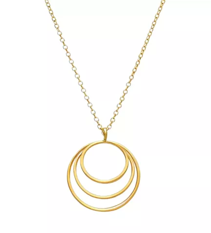 gargantilla de plata chapada tres veces tu dor imagen frontal