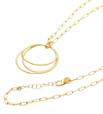 gargantilla de plata chapada tres veces tu dor imagen vista detalle cierre