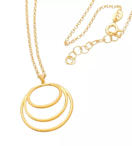 gargantilla de plata chapada vista detallada