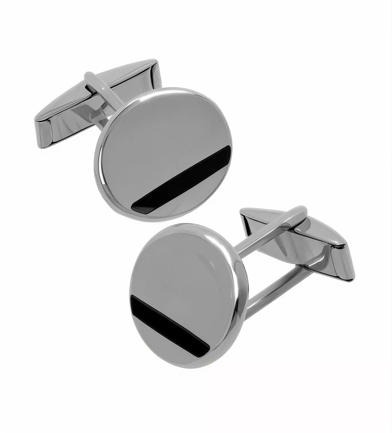 gemelos de plata banda negra