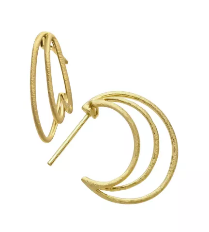 pendientes de plata chapada en oro