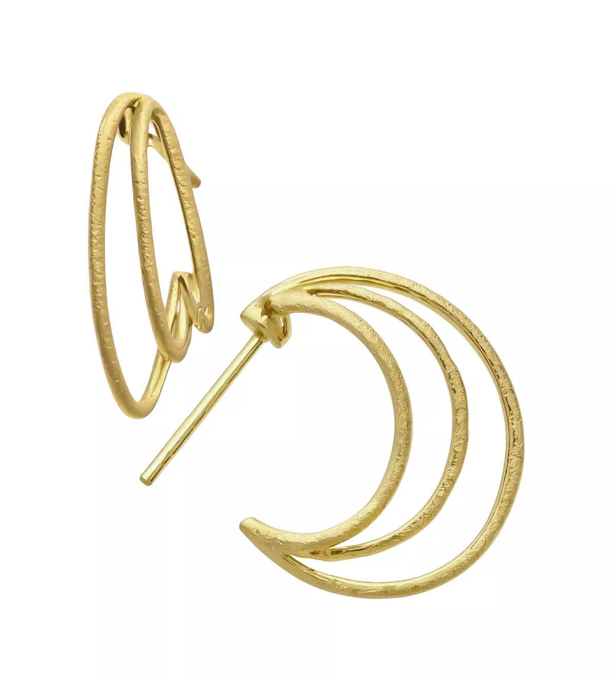 pendientes de plata chapada en oro