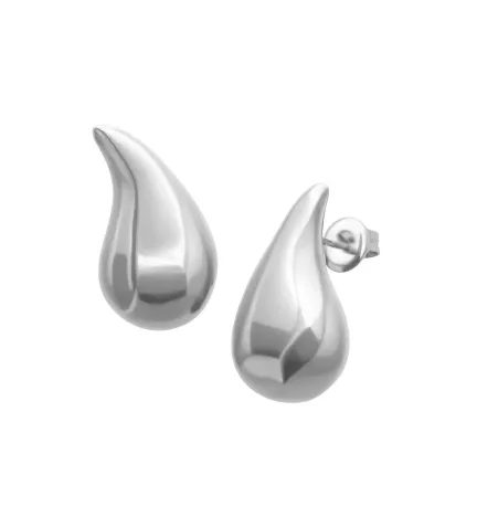 pendientes de plata lagrimas de plata foto con sistema de presion