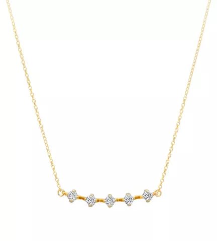 gargantilla de oro con diamantes guino