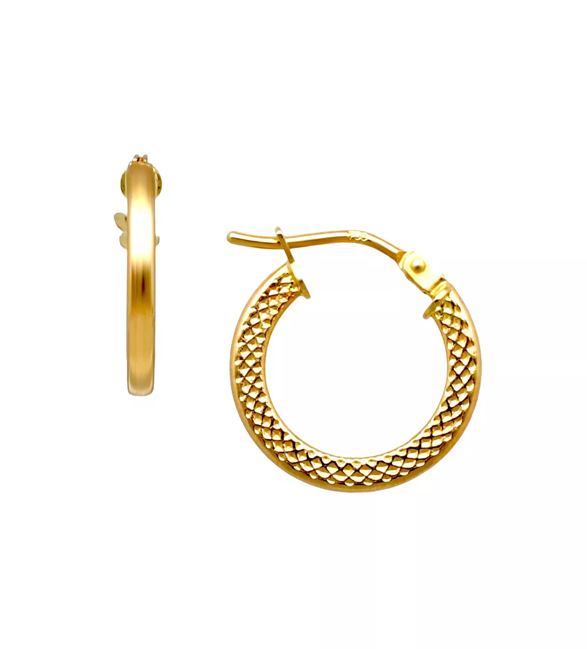 Pendientes de oro 18 ktes criollas "Rombos"