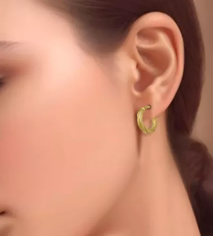 pendientes de oro criollas margen con mujer