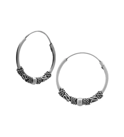 pendientes de plata aros etnicos