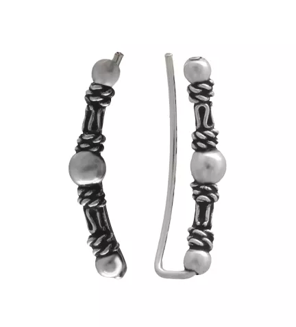 pendientes de plata trepadores tribales