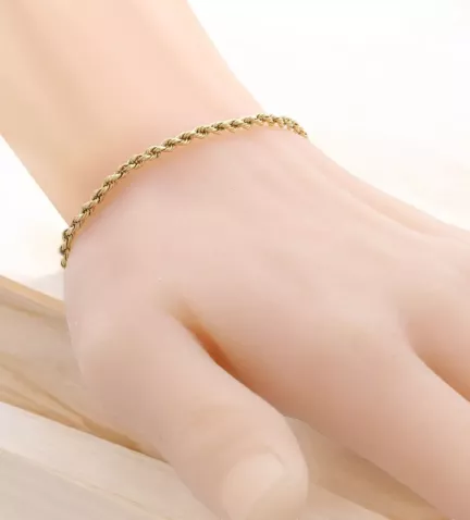 pulsera de oro cordon salomonico modelo masculino