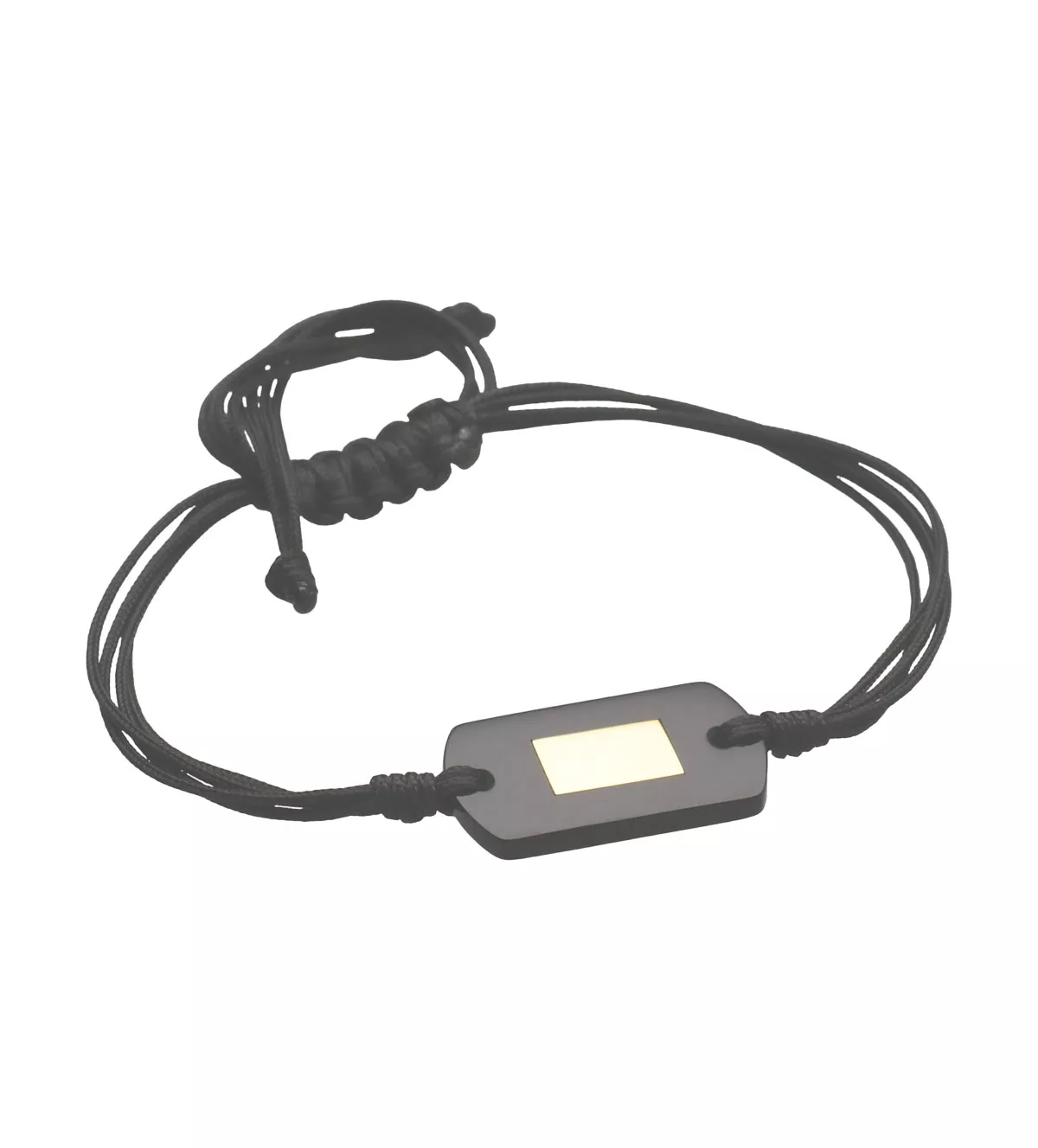 Pulsera de oro tipo macrame para hombre "2x2"