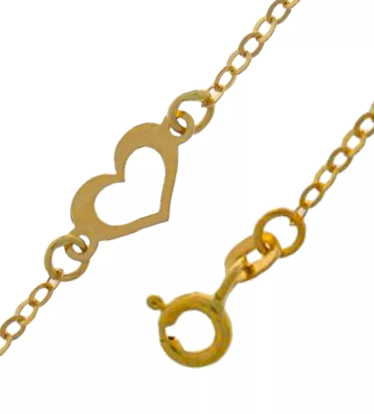 pulsera oro amarillo 18 ktes 3 corazones toma detalles