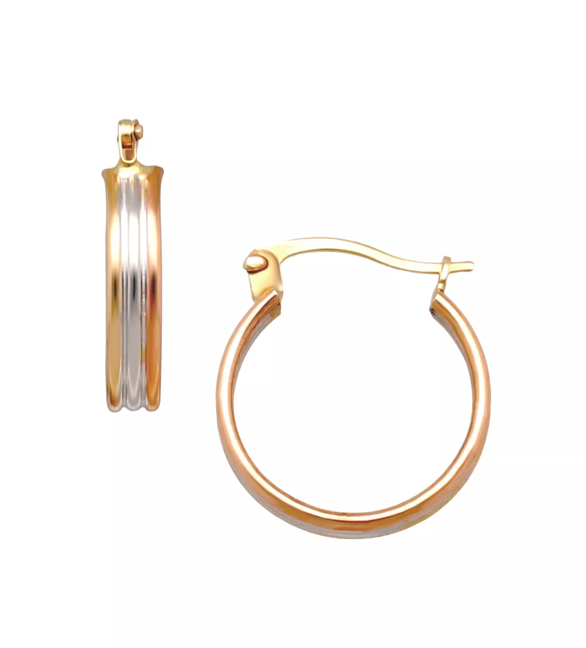 pendientes de oro tricolor 3 gallones