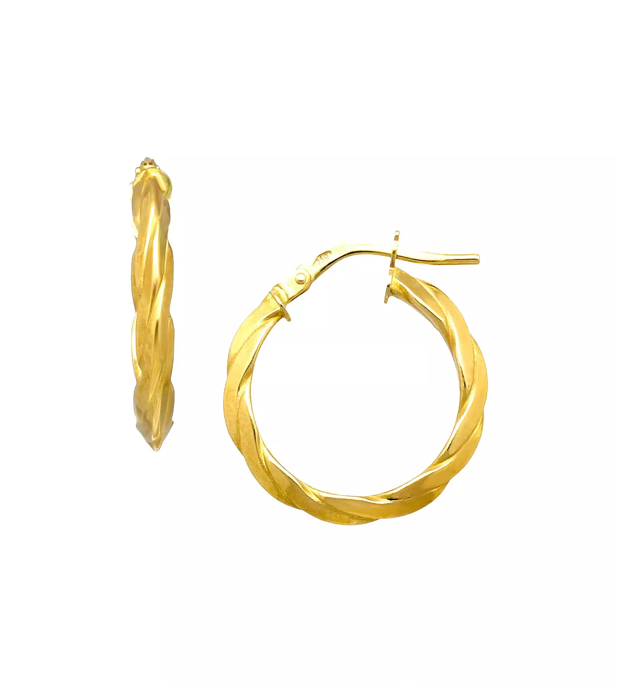 Pendientes de oro 18 ktes criollas "Trincha"