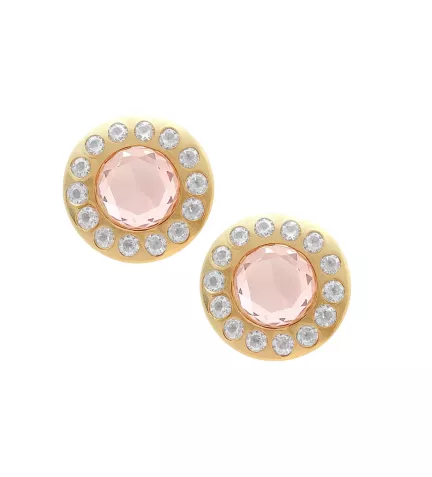 pendientes de oro 18k con rosa de francia