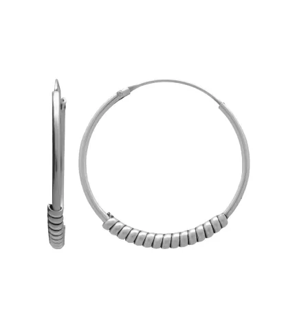 pendientes de plata aros con gallones