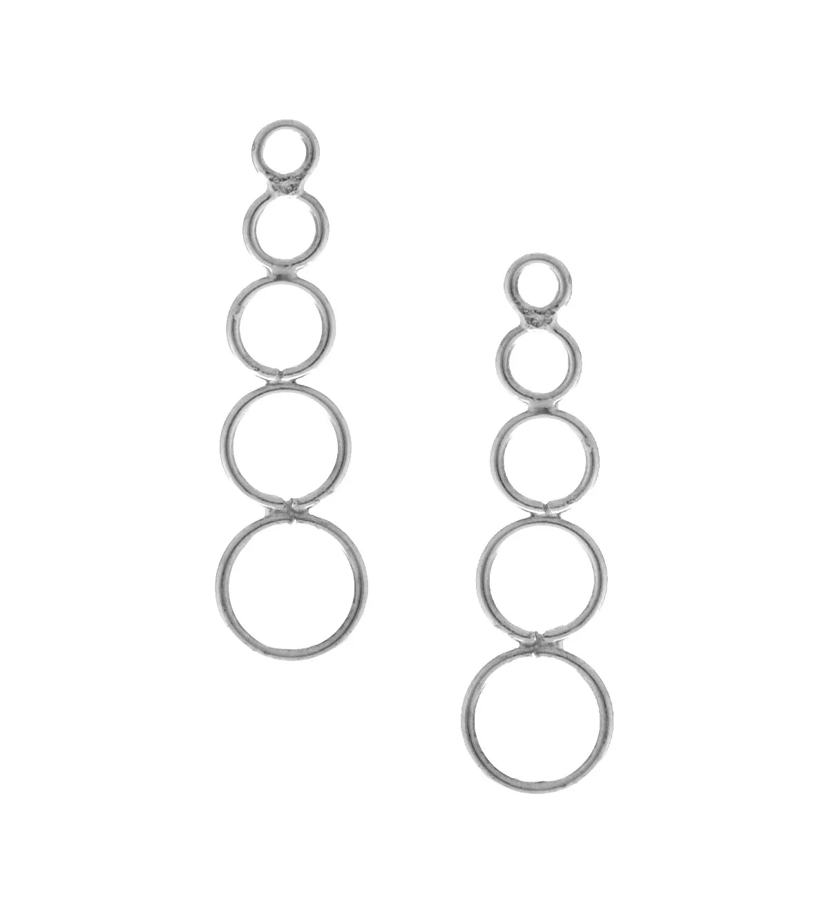 Pendientes de plata trepadores "Cascada Circular"