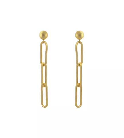 pendientes de oro largos 9 ktes trilogia dorada