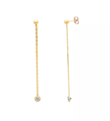pendientes oro 18k con circones Elsa