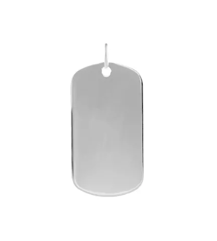 chapa de identidad plata