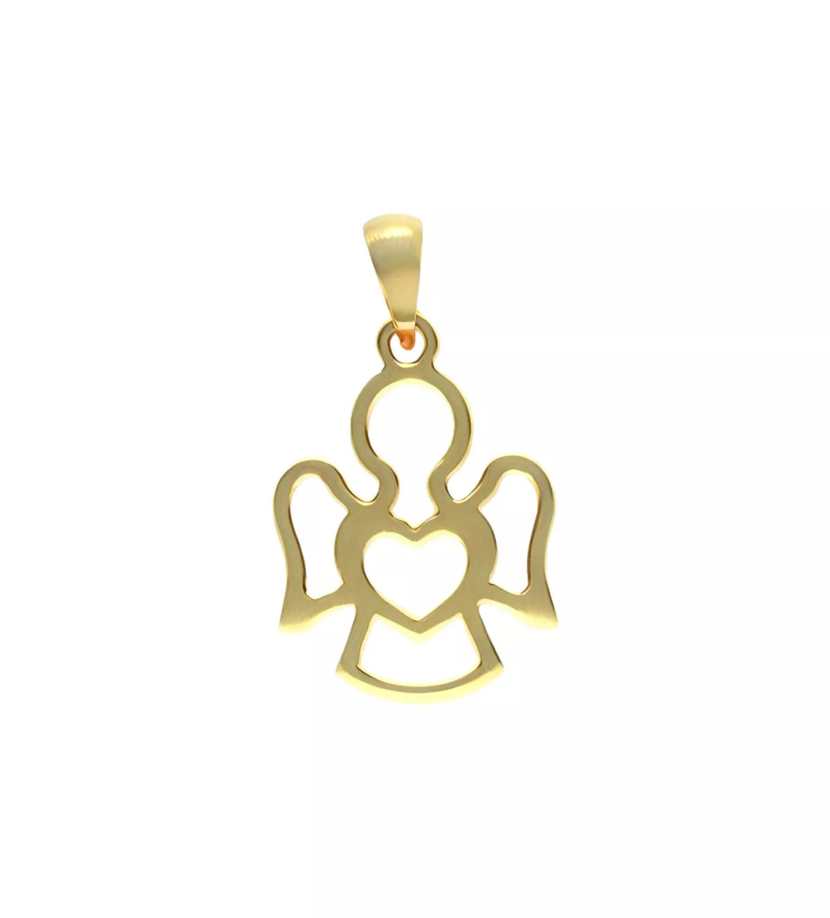 colgante de oro angel corazon