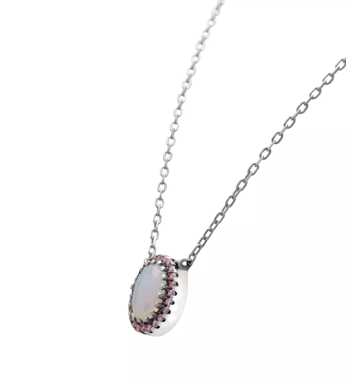 gargantilla de plata marca Vapour vista lateral