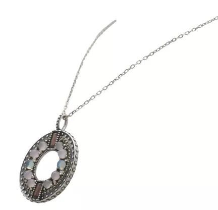 gargantilla de plata marca vapour Ocaso foto lateral