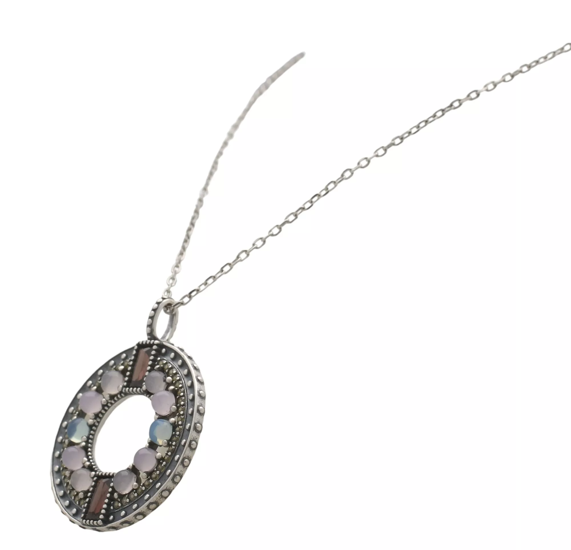 gargantilla de plata marca vapour Ocaso foto lateral