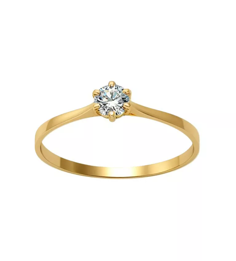 Anillo de compromiso 18ktes con brillante "Cortes"