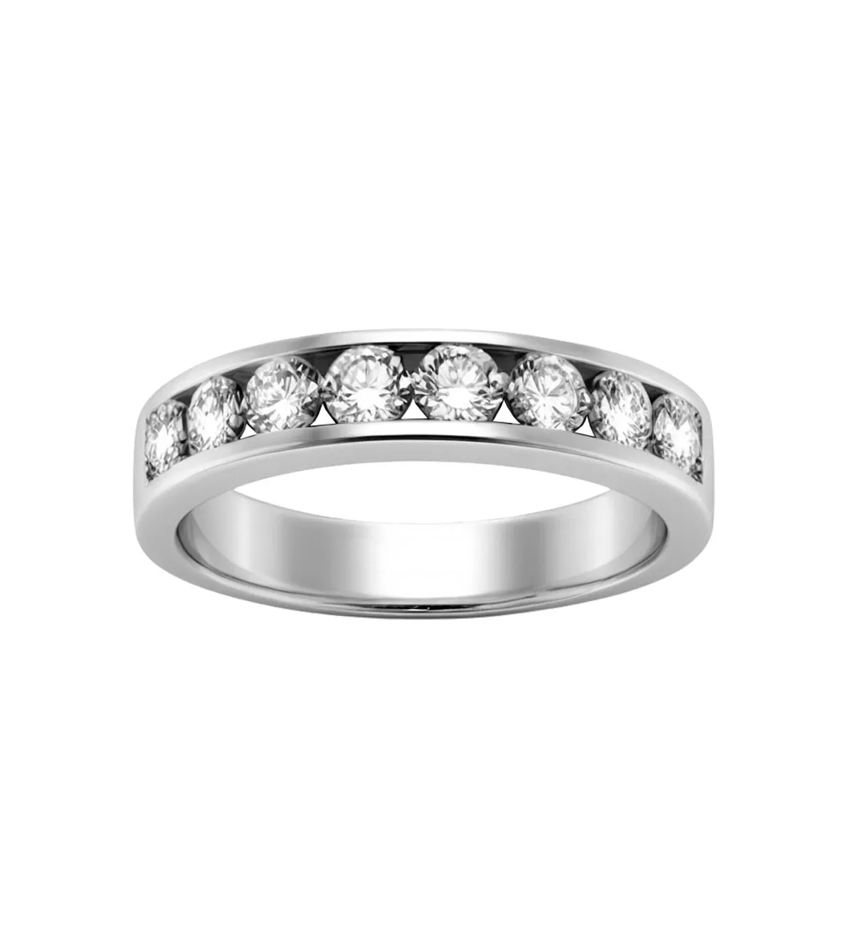 anillo de compromiso oro blanco 18 ktes con 8 brillantes EVOLUTION vista principal para parrilla web