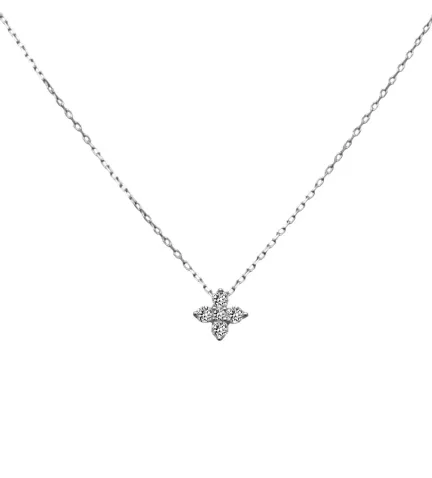 gargantilla oro blanco 18k y diamantes quintaesencia