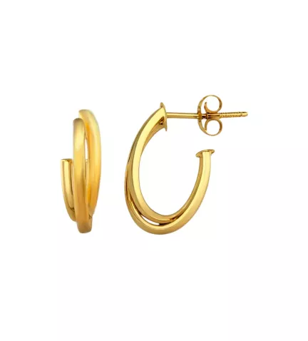 Pendientes de oro DUO oval