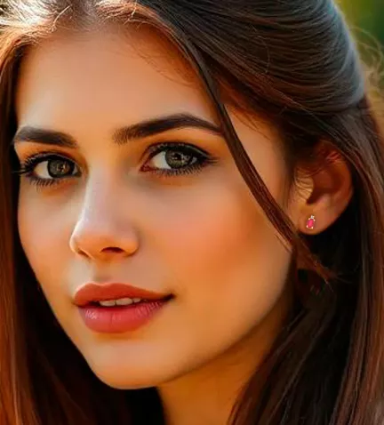 pendientes de oro 18k y rubi con brillante Enchanted