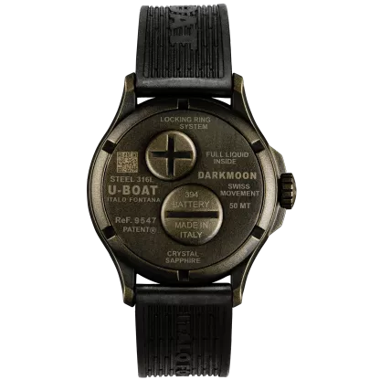 Reloj U-Boat DarkMoon Black Vintage 9547 trasera
